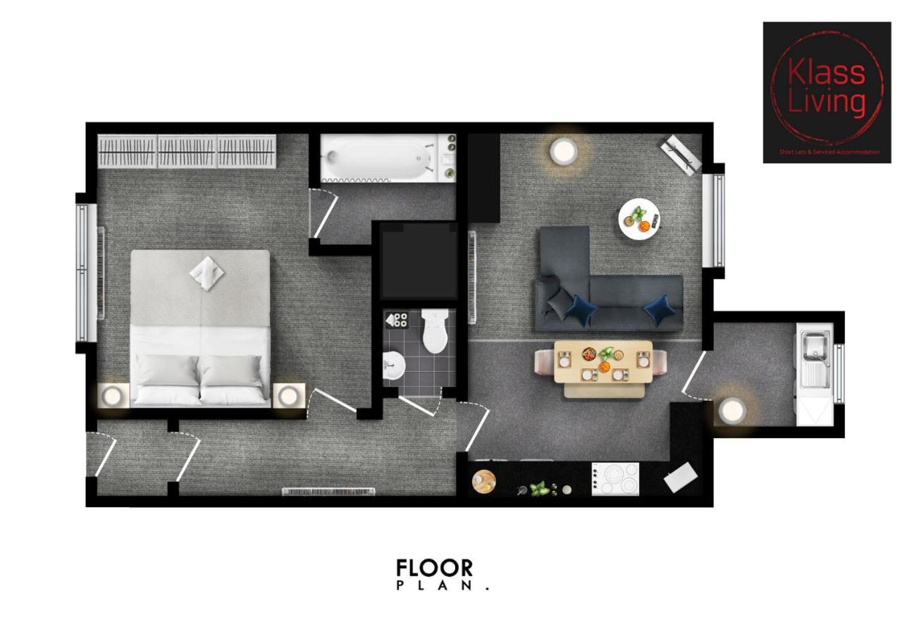 One Bedroom Apartment By Klass Living Serviced Accommodation Bellshill - Elmbank Street Apartment Extérieur photo